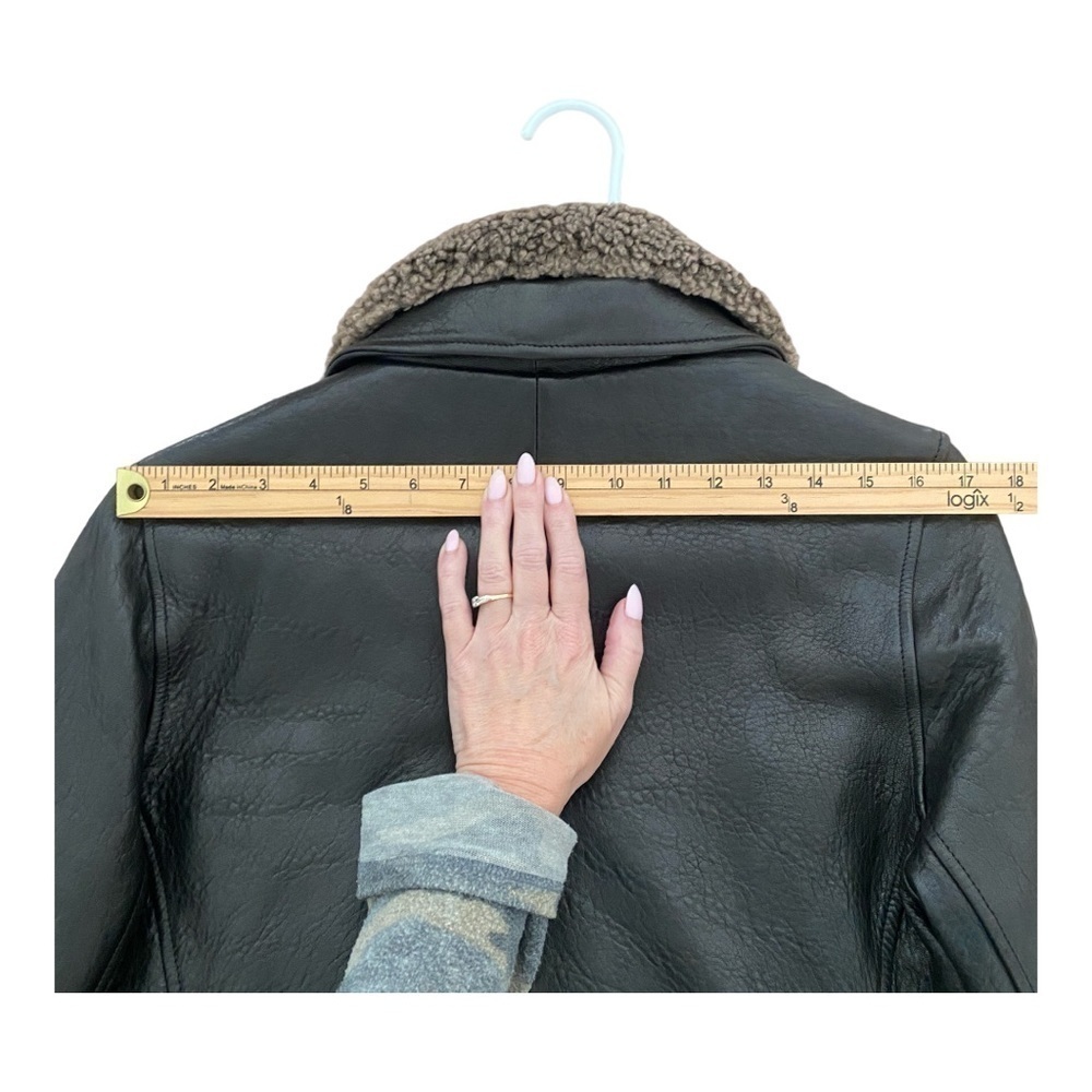 Vintage Couture by J. Park Black Lamb Leather Aviator Bomber Jacket, Size Medium - Picture 15 of 15